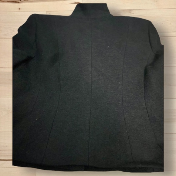 Kate Hill Virgin Wool Blend Black Blazer Jacket Size 14 - Picture 11 of 12